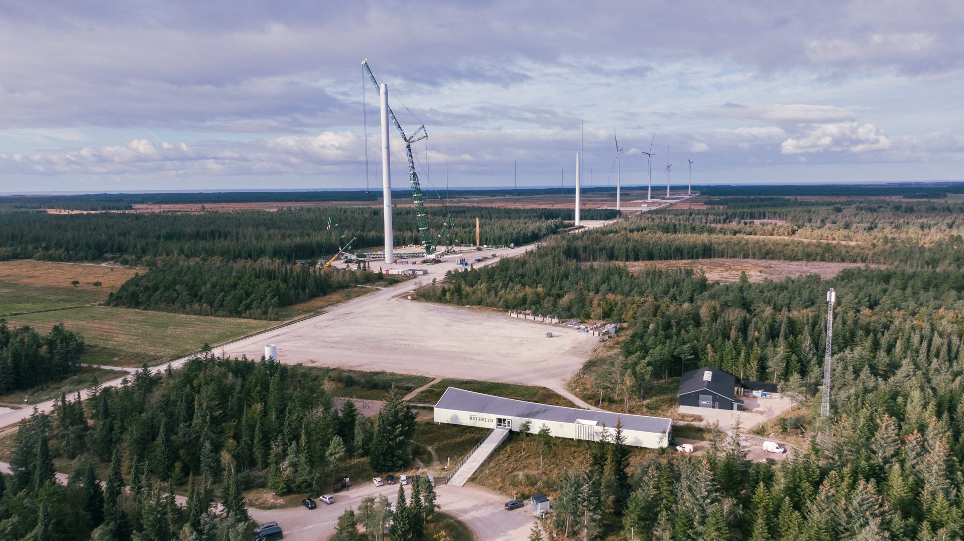 Drone photo of Østerild Test Center