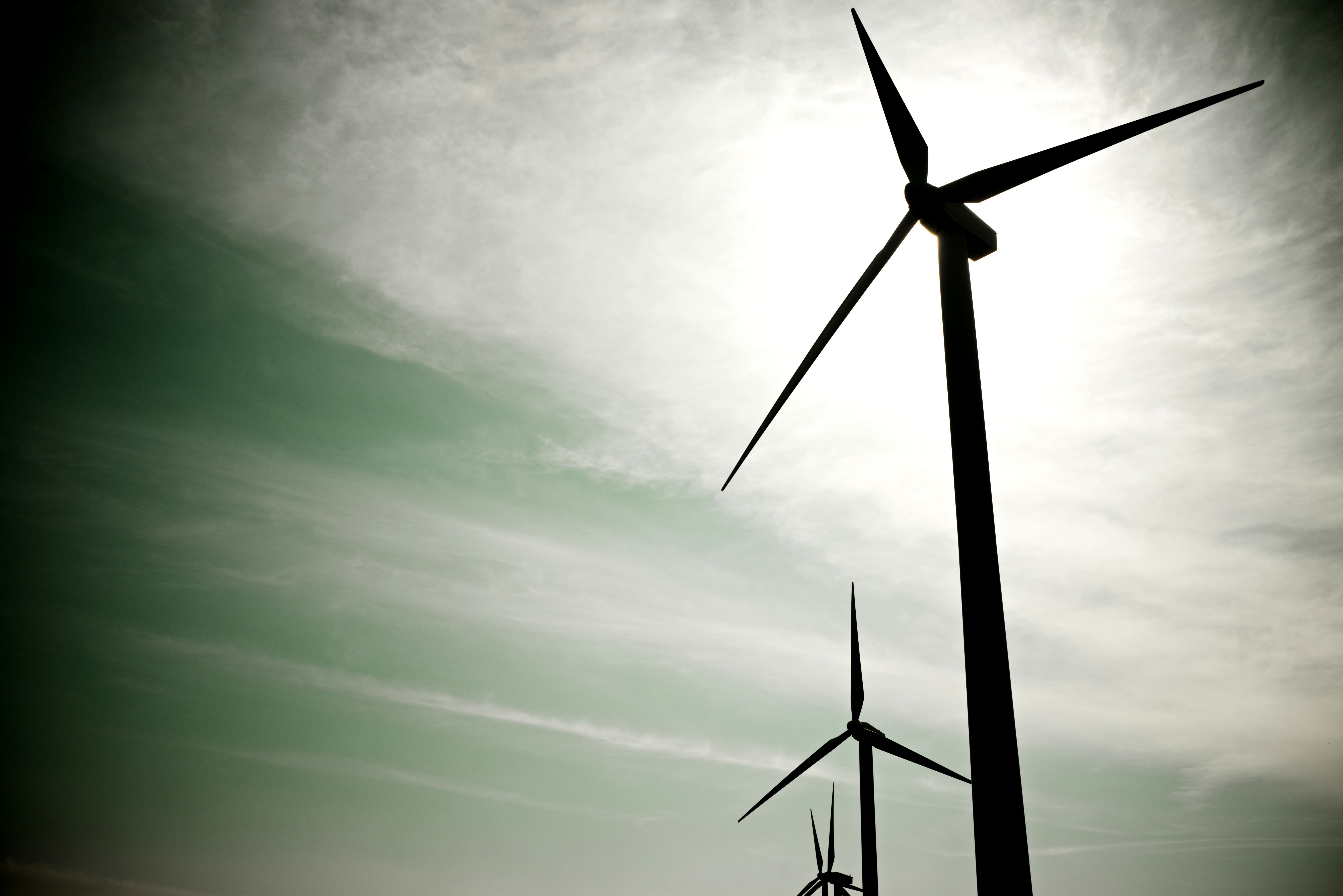 Photo of a few wind turbines