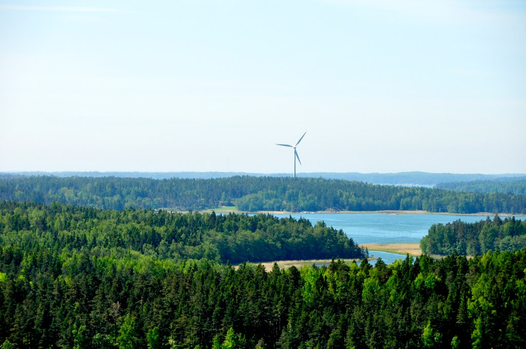 One single wind turbine feeling lonely